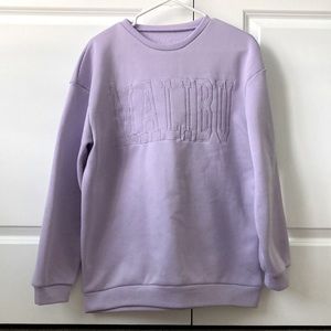 Long, purple, crew neck sweatshirt from Shein. Size medium.